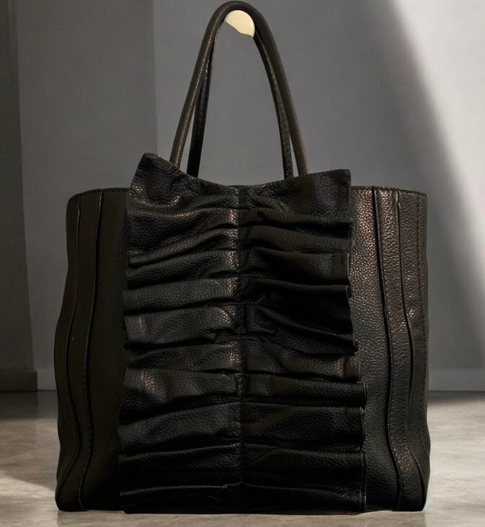 Dolce & Gabanna Mrs. Heather Ruffled Tote Bag EUC
